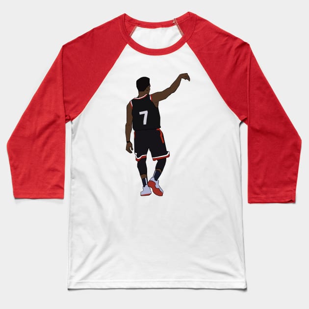 Kyle Lowry 'Splash' - Toronto Raptors Baseball T-Shirt by xavierjfong